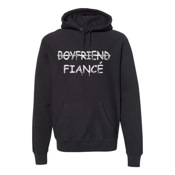 Boyfriend Fiance Engagement Party Premium Hoodie