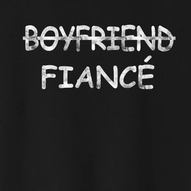 Boyfriend Fiance Engagement Party Women's Crop Top Tee