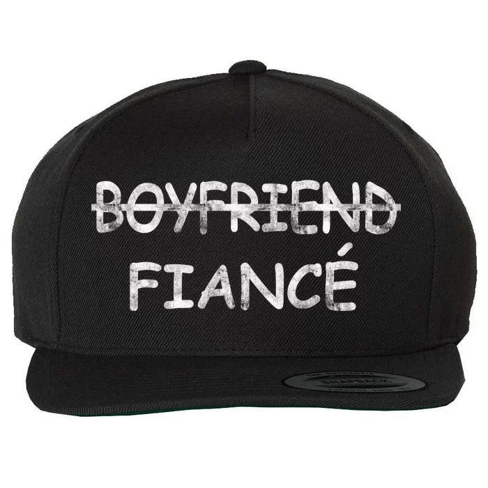 Boyfriend Fiance Engagement Party Wool Snapback Cap