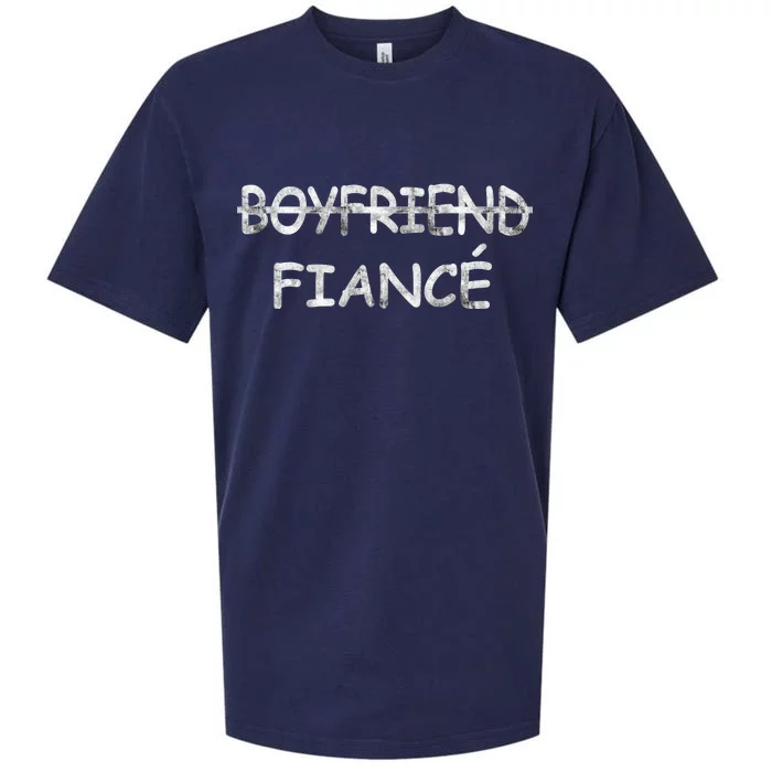 Boyfriend Fiance Engagement Party Sueded Cloud Jersey T-Shirt