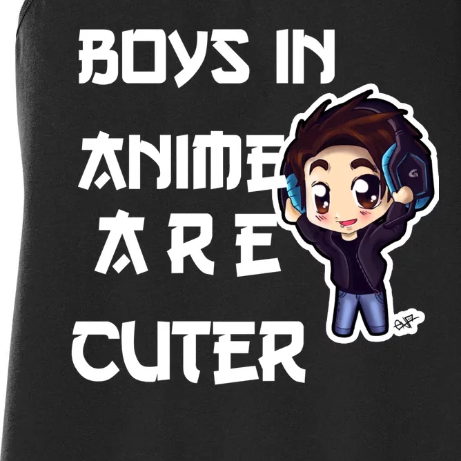 Boys In Anime Are Cuter Women's Racerback Tank