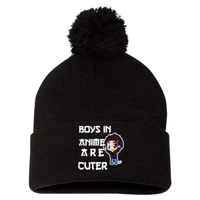 Boys In Anime Are Cuter Pom Pom 12in Knit Beanie