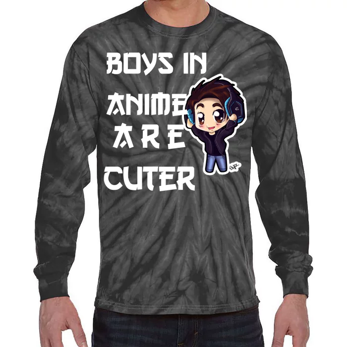 Boys In Anime Are Cuter Tie-Dye Long Sleeve Shirt