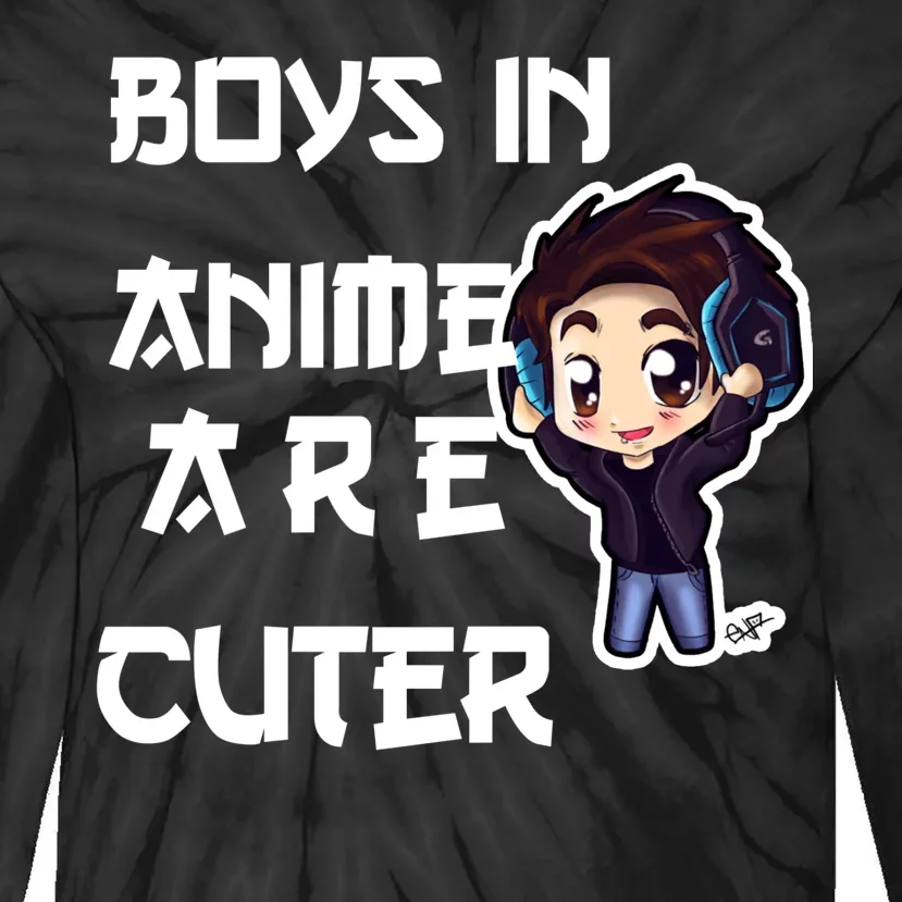 Boys In Anime Are Cuter Tie-Dye Long Sleeve Shirt