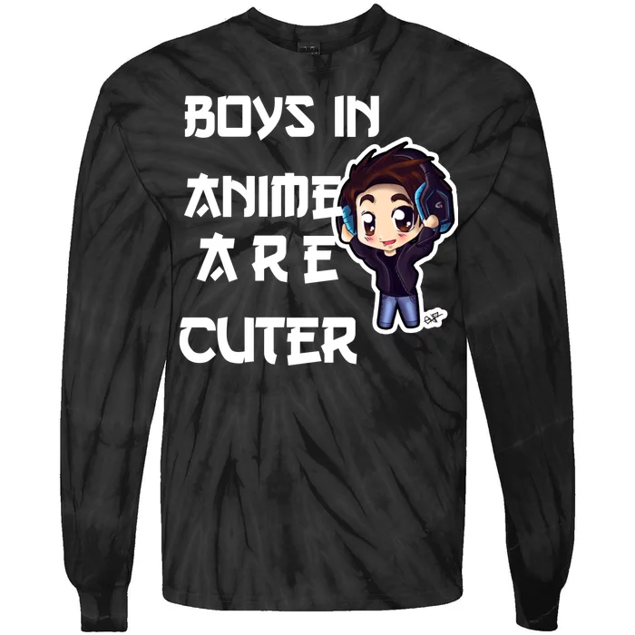 Boys In Anime Are Cuter Tie-Dye Long Sleeve Shirt