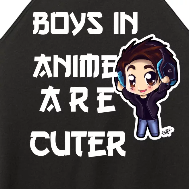 Boys In Anime Are Cuter Women’s Perfect Tri Rocker Tank