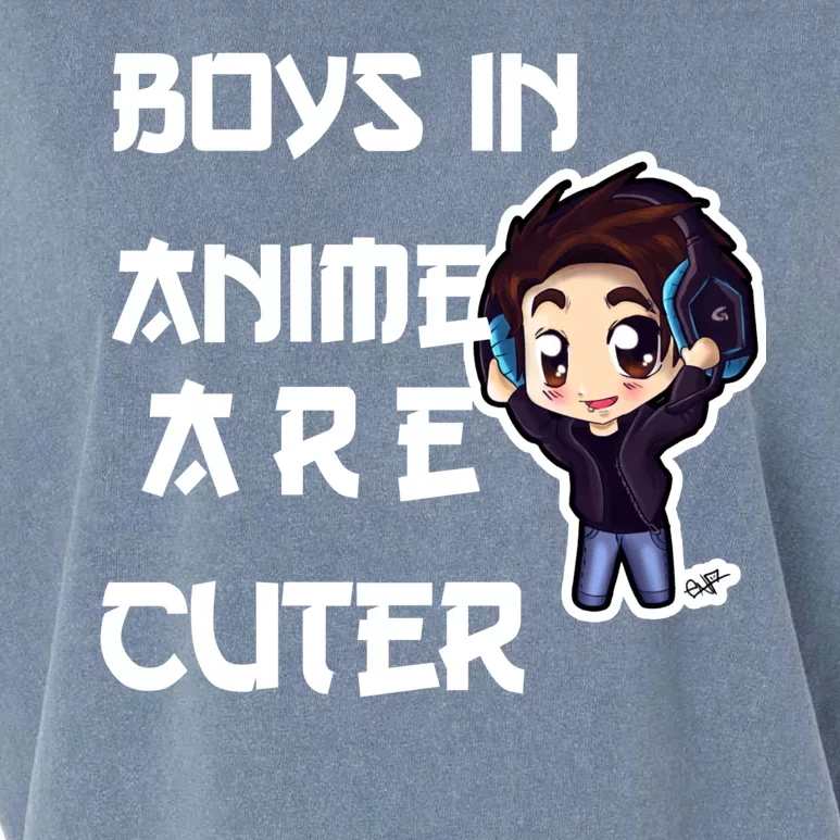 Boys In Anime Are Cuter Garment-Dyed Women's Muscle Tee