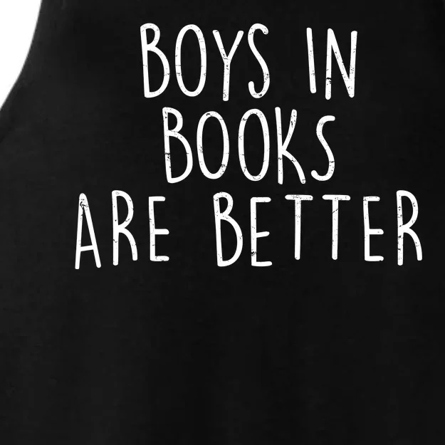 Boys In Books Are Better Funny Ladies Tri-Blend Wicking Tank