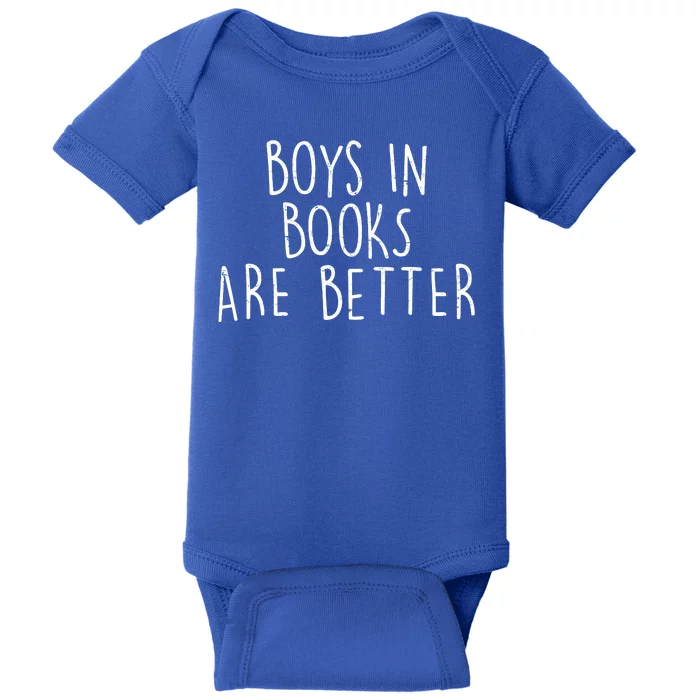 Boys In Books Are Better Funny Baby Bodysuit