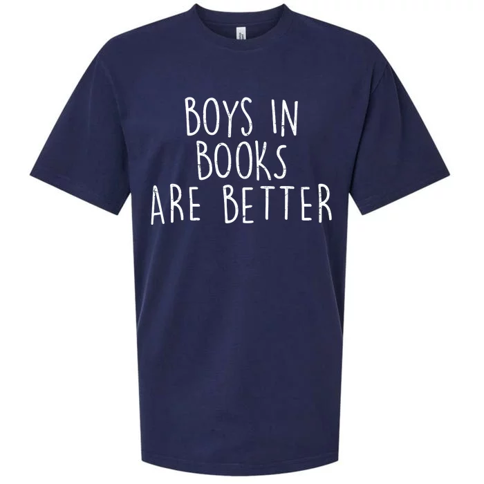 Boys In Books Are Better Funny Sueded Cloud Jersey T-Shirt