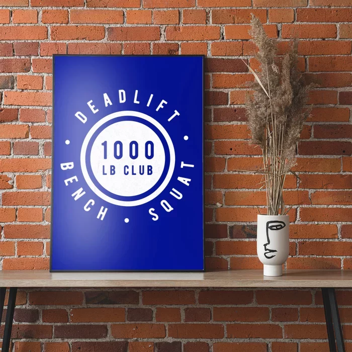 Back Print 1000lb Club Powerlifting Barbell Strong Novelty Cool Gift Poster