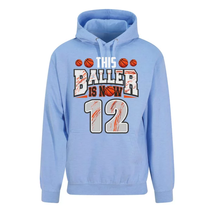 Basketball Player 12 Years Old Boy Basketball 12th Birthday Unisex Surf Hoodie