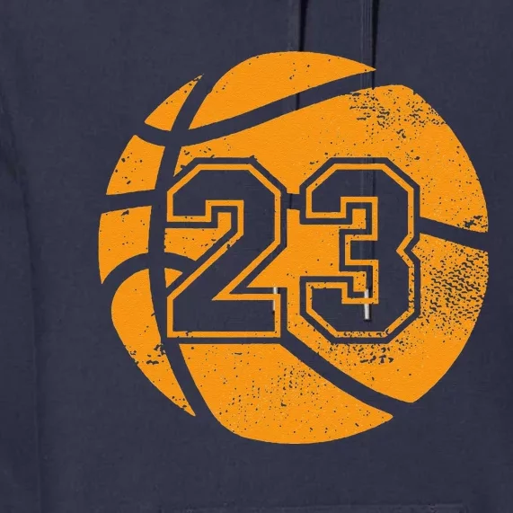 Basketball Player 23 Basketball Mom Dad Jersey Number 23 Premium Hoodie