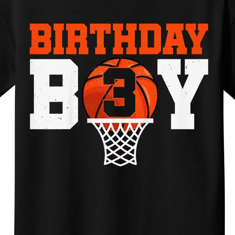 Basketball player 3 Years Old Basketball 3rd Bday Kids T-Shirt