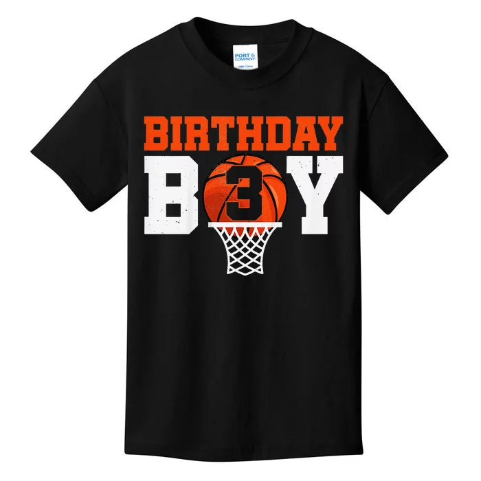 Basketball player 3 Years Old Basketball 3rd Bday Kids T-Shirt