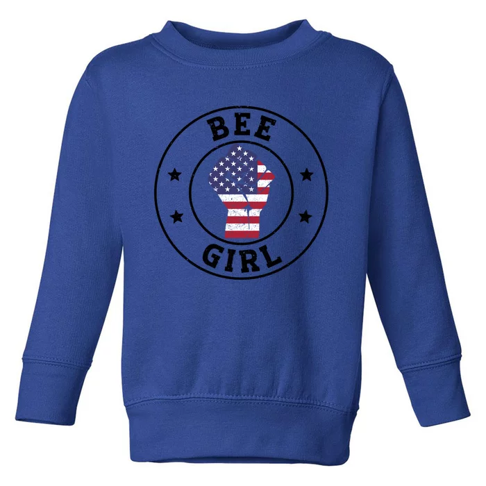 Bee Patriotic 4th July Independence Day Honey Gift Toddler Sweatshirt