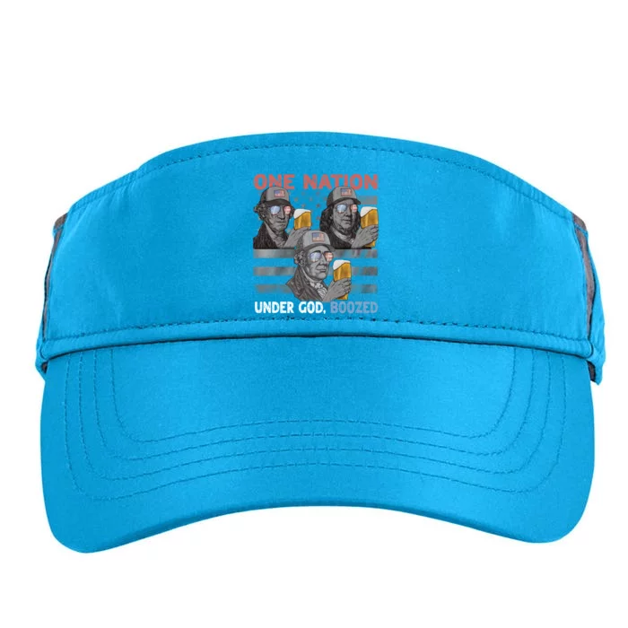 Beer Presidents 4th Of July One Nation Under God Boozed Meaningful Gift Adult Drive Performance Visor