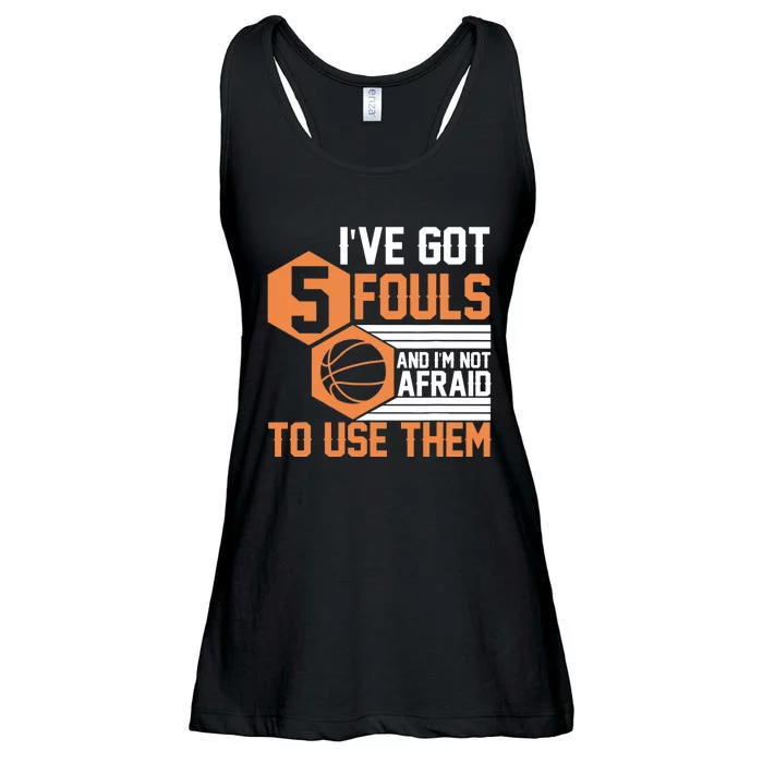 Basketball Player 5 Fouls - Funny Basketball Ladies Essential Flowy Tank