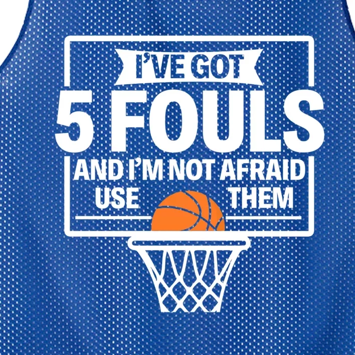 Basketball Player 5 Fouls Funny Basketball Dad Mom Gift Mesh Reversible Basketball Jersey Tank