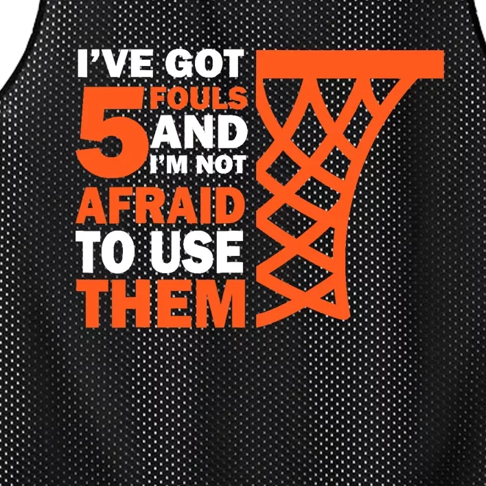 Basketball Player 5 Fouls - Hoops Baller Basketball Mesh Reversible Basketball Jersey Tank