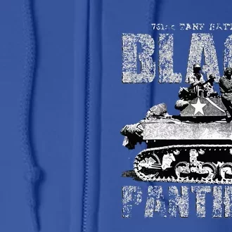 Black P.A.N.T.H.E.R.S 761st Tank Battalion Full Zip Hoodie