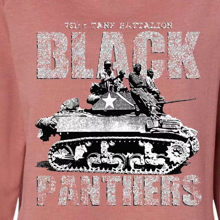 Black P.A.N.T.H.E.R.S 761st Tank Battalion Womens California Wash Sweatshirt