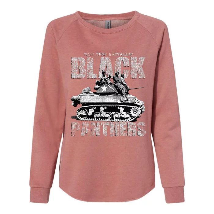 Black P.A.N.T.H.E.R.S 761st Tank Battalion Womens California Wash Sweatshirt