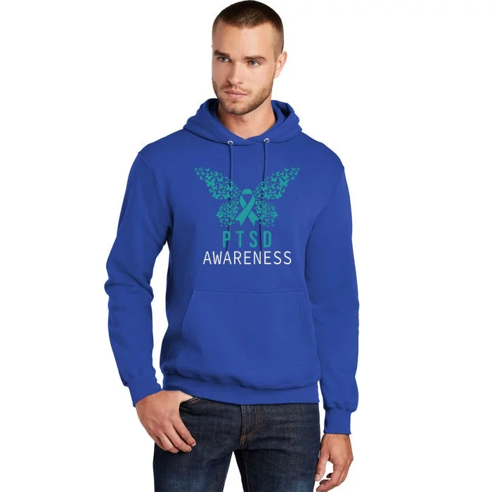 Butterfly PTSD Awareness Tall Hoodie