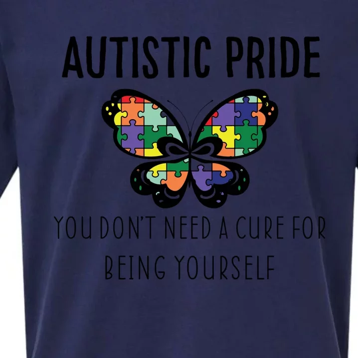 Butterfly Puzzle Autistic Pride Autism Awareness Acceptance Great Gift Sueded Cloud Jersey T-Shirt