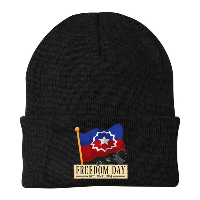 Black Proud African American for Juneteenth Flag Knit Cap Winter Beanie