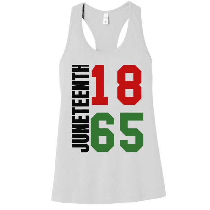 Black Proud African American for Juneteenth Women's Racerback Tank