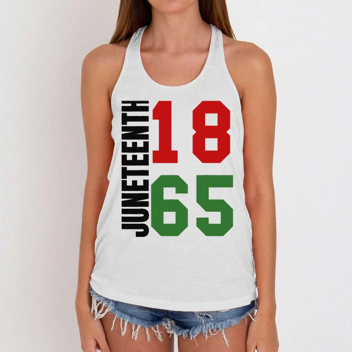 Black Proud African American for Juneteenth Women's Knotted Racerback Tank