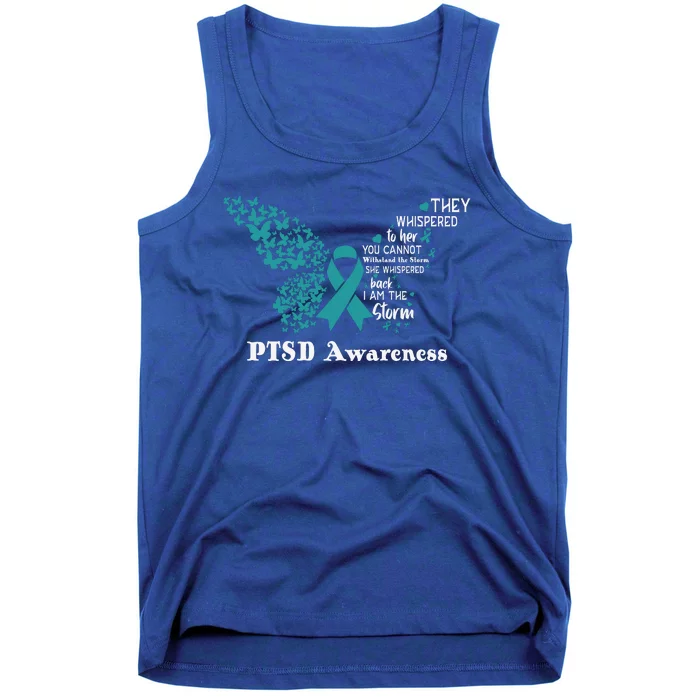 Butterfly PTSD Awareness I Am The Storm PTSD Tank Top