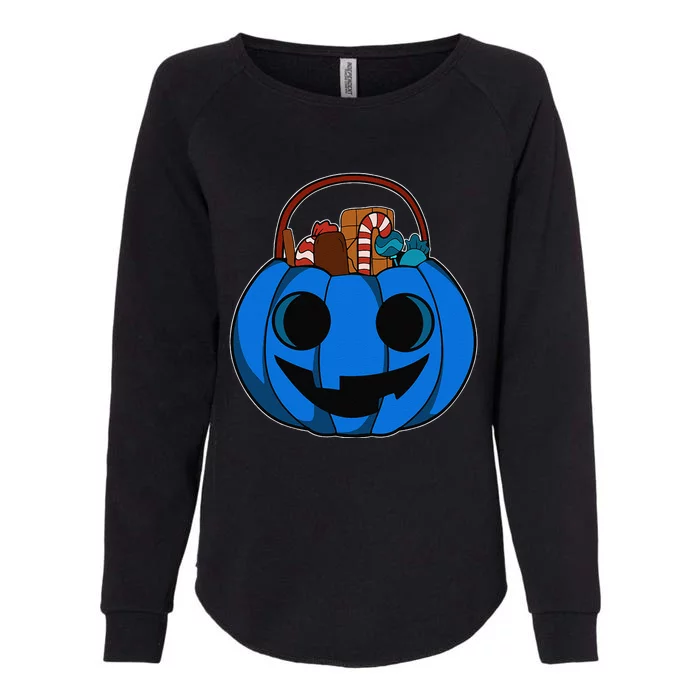 Blue Pumpkin Autism Awareness Halloween Womens California Wash Sweatshirt