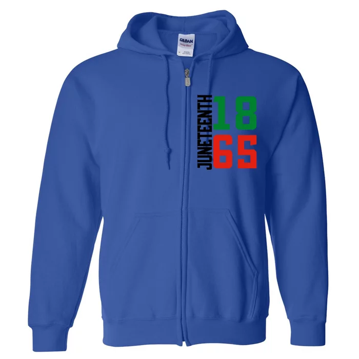 Black Proud African American For Juneteenth Independence Day Cute Gift Full Zip Hoodie