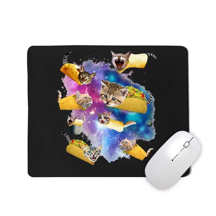 Burrito Pizza And Taco Cat In Space Tacocat Gift Idea Mousepad