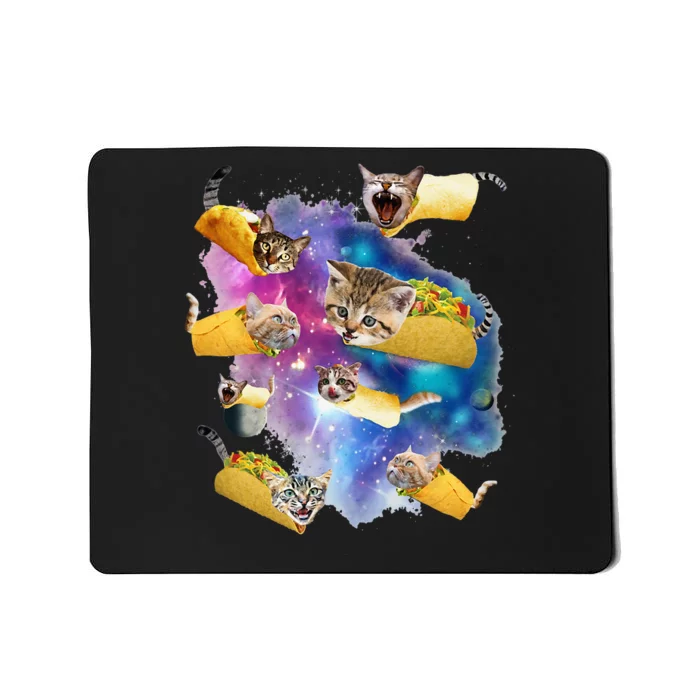 Burrito Pizza And Taco Cat In Space Tacocat Gift Idea Mousepad