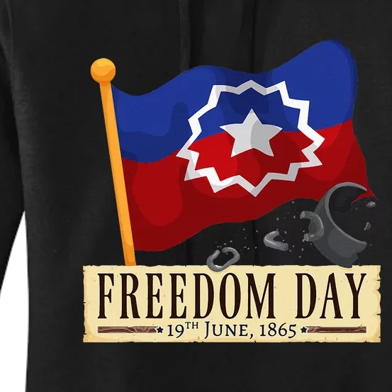 Black Proud African American for Juneteenth Flag Women's Pullover Hoodie