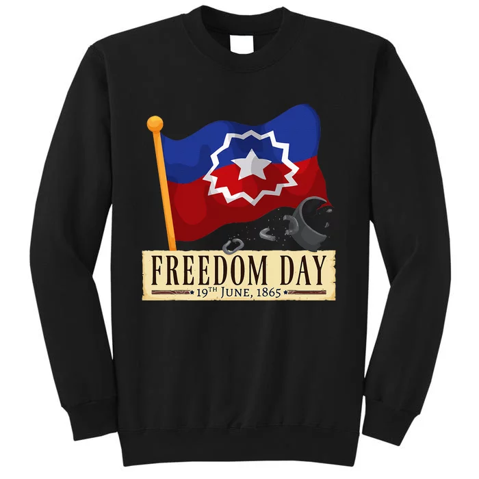 Black Proud African American for Juneteenth Flag Tall Sweatshirt