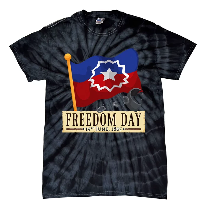 Black Proud African American for Juneteenth Flag Tie-Dye T-Shirt