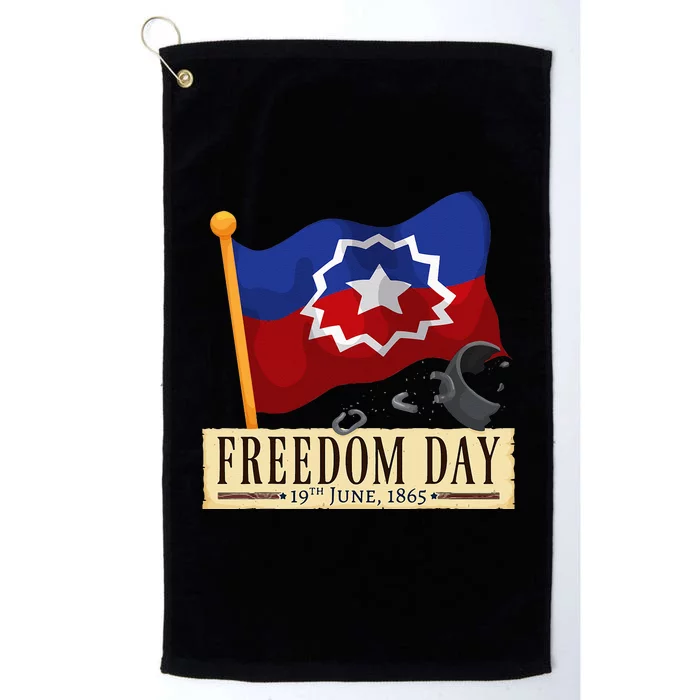 Black Proud African American for Juneteenth Flag Platinum Collection Golf Towel