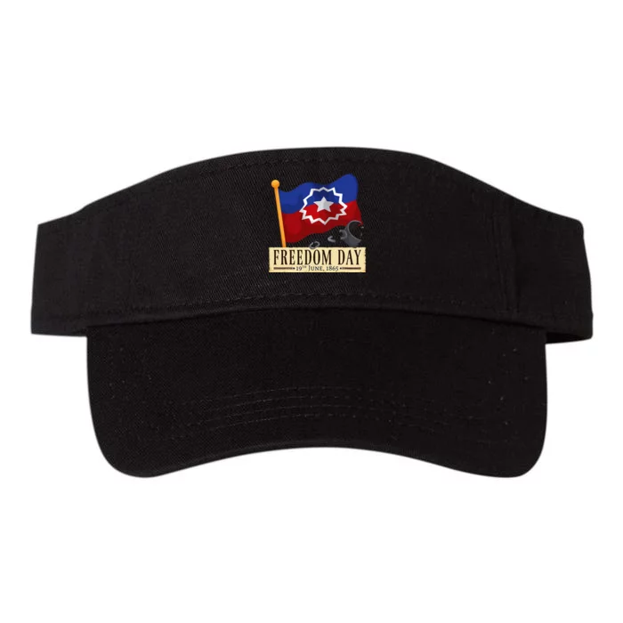 Black Proud African American for Juneteenth Flag Valucap Bio-Washed Visor