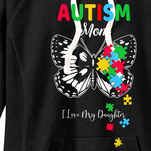 Butterfly Puzzle Autism Awareness Gift Women's Fleece Hoodie