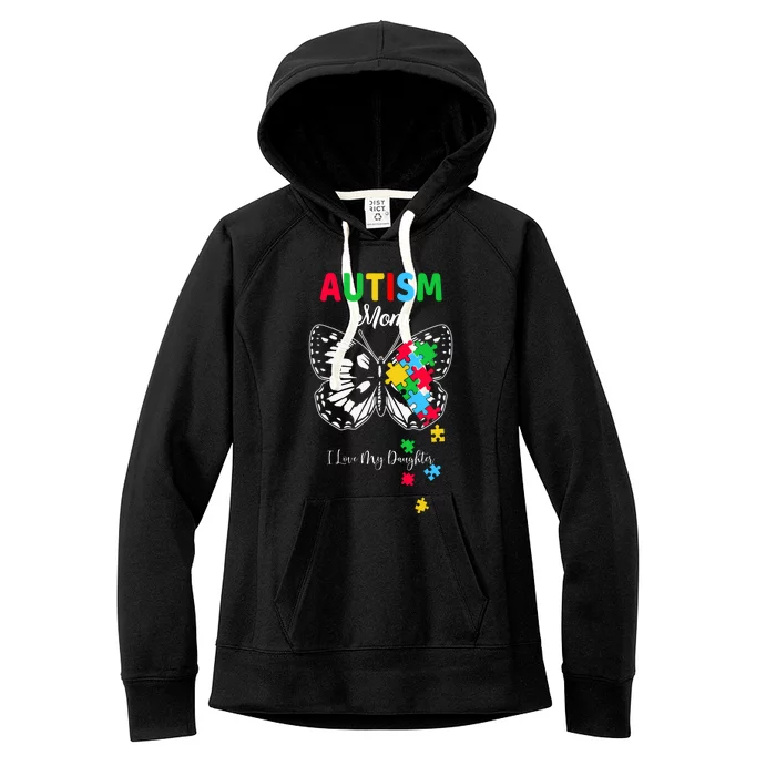 Butterfly Puzzle Autism Awareness Gift Women's Fleece Hoodie