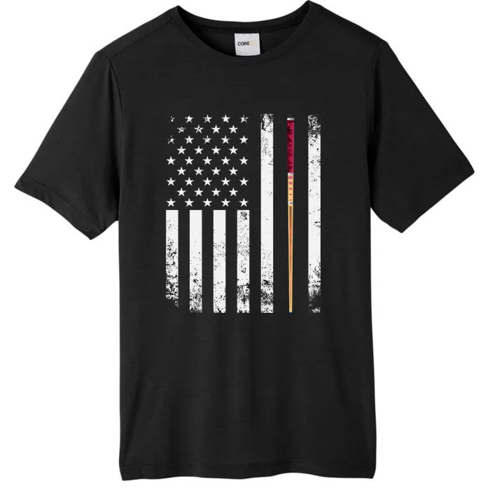 Billiards Pool American Flag ChromaSoft Performance T-Shirt