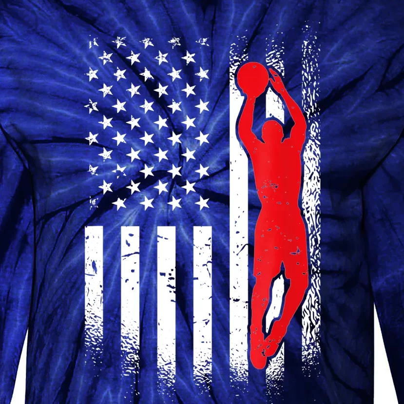 Basketball Player - American Basketball Lover Tie-Dye Long Sleeve Shirt