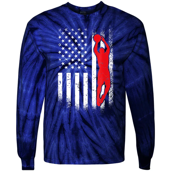 Basketball Player - American Basketball Lover Tie-Dye Long Sleeve Shirt