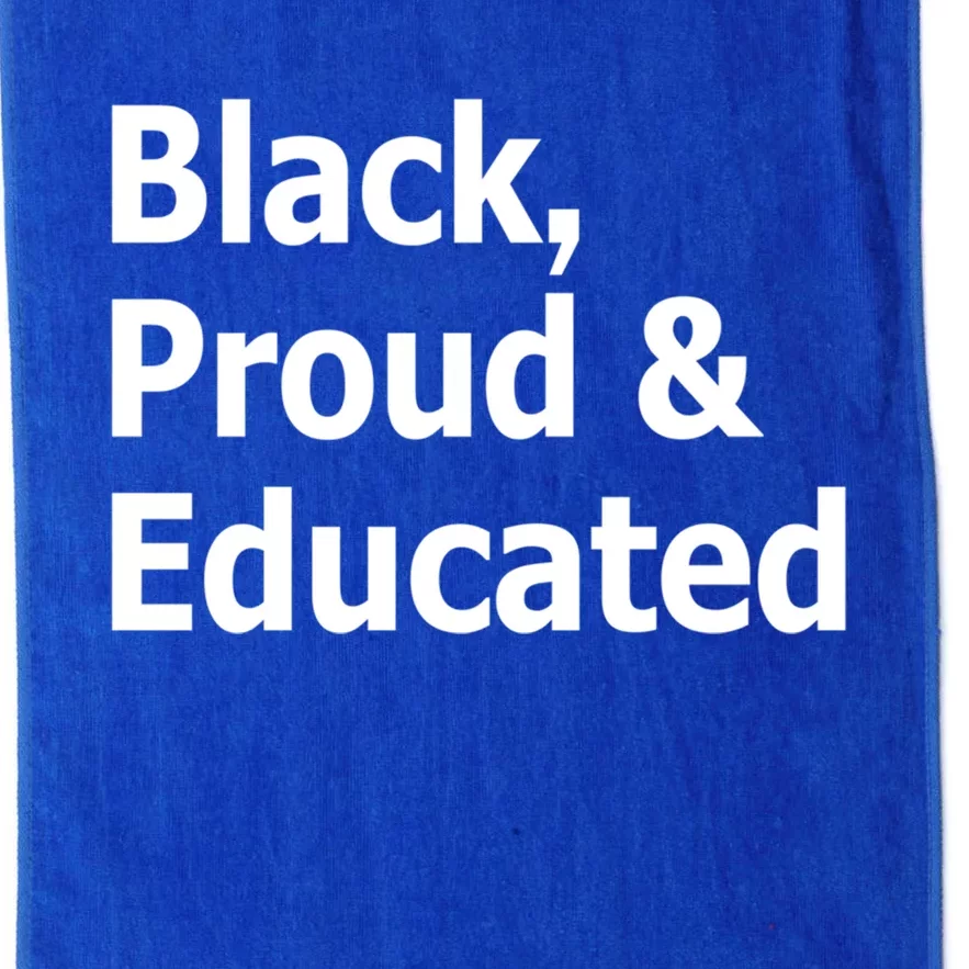 Black Proud And Educated African American Gift Platinum Collection Golf Towel