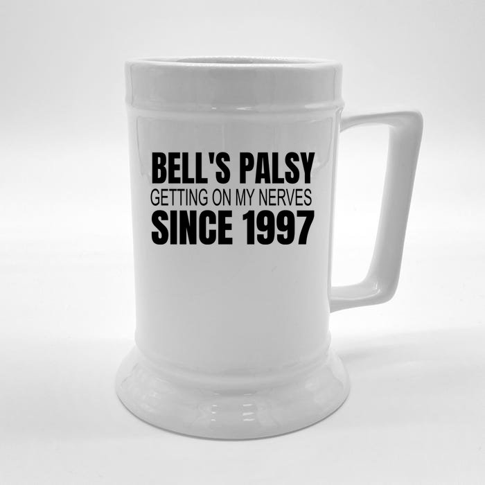 Bell's Palsy Awareness Facial Palsy Cool Gift Front & Back Beer Stein