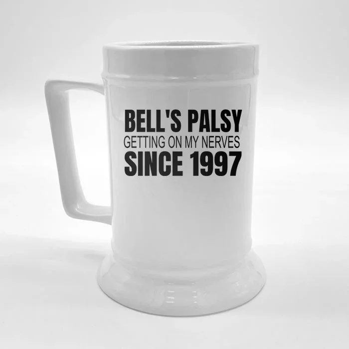 Bell's Palsy Awareness Facial Palsy Cool Gift Front & Back Beer Stein